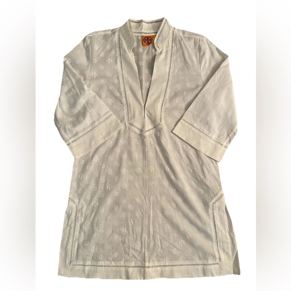 NWOT Tory Burch White Cotton Tunic Womens Size Small